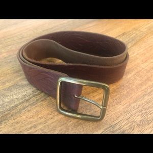 Leather belt